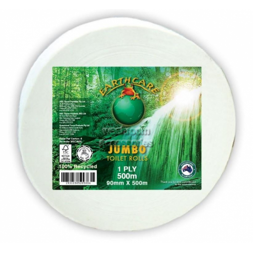 3/ECJ500 Earthcare Jumbo Toilet Rolls 500m