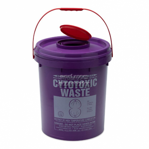 View Cytotoxic Waste Container 20L Round details.