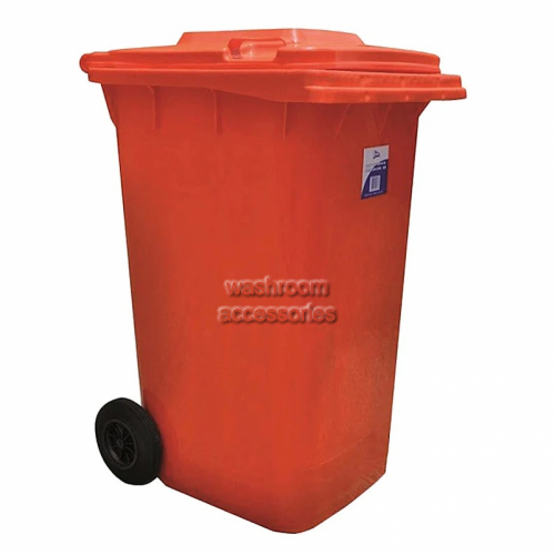 View 19401 Heavy Duty Bin With Wheels 240 Litre Red  details.