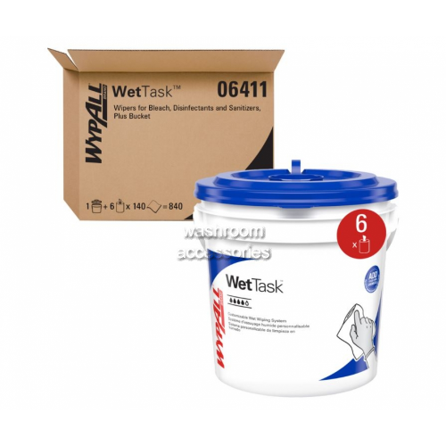 6411 Critical Clean Wipers with Bucket