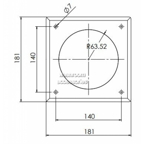 Bradley Sa12 Security Sa12 Toilet Roll Holder Recessed Front Mount