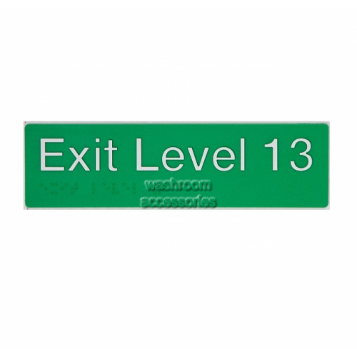 View EL13 Exit Sign Level 13 Braille details.