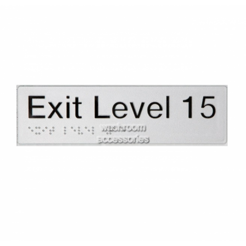 View EL15 Exit Sign Level 15 Braille details.
