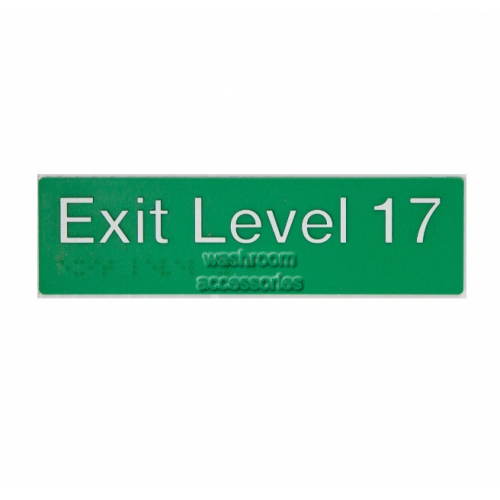View EL17 Exit Sign Level 17 Braille details.