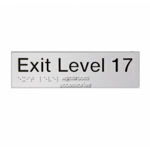 View EL17 Exit Sign Level 17 Braille details.