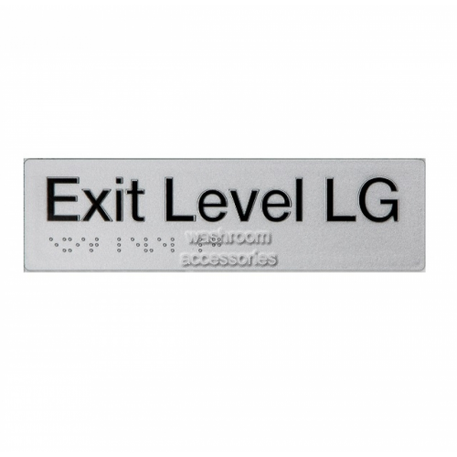View ELG Exit Sign Lower Ground Floor Braille details.
