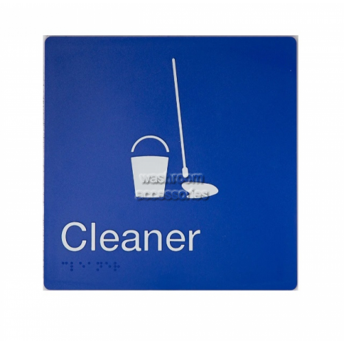 View Cleaners Sign Braille details.