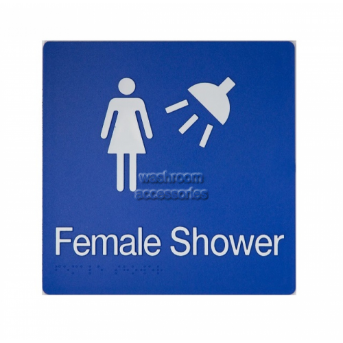 FS Female Shower Sign Braille