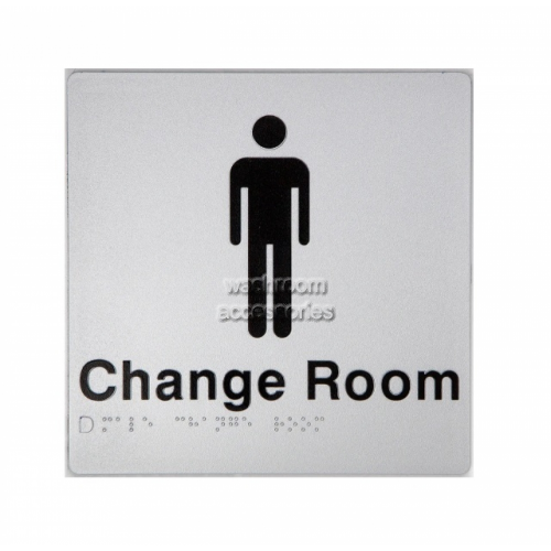 View MC Male Change Room Sign Braille details.