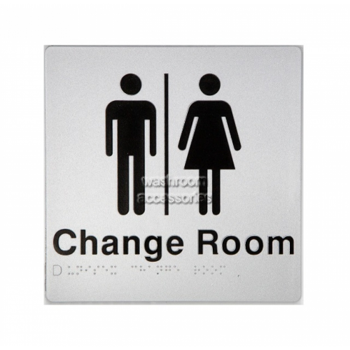 View MFCR Unisex Change Room Sign Braille details.