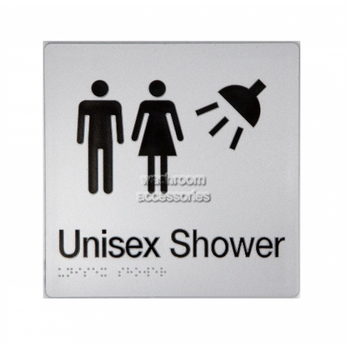 View MFS Unisex Shower Sign Braille details.
