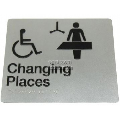 View 975 Changing Places Braille Sign details.