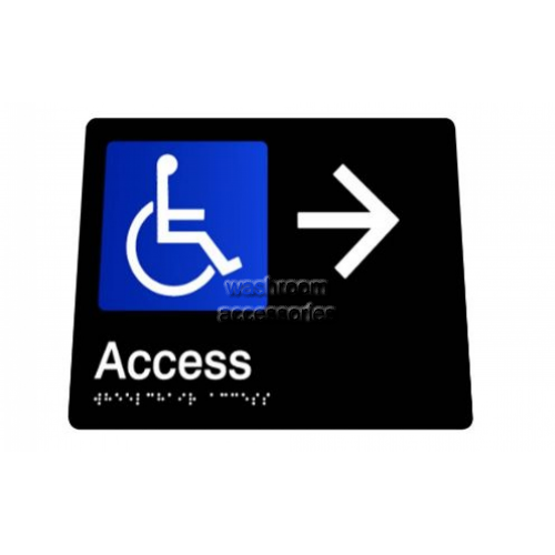 View 975 Unisex Accessible Toilet Right Hand Braille sign details.