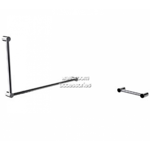 View Toilet Grab Rail Set 90 Degree Plus 300mm Straight details.