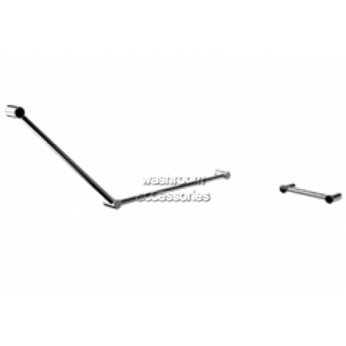 View Toilet Grab Rail Set 45 Degree Plus 300mm Straight details.