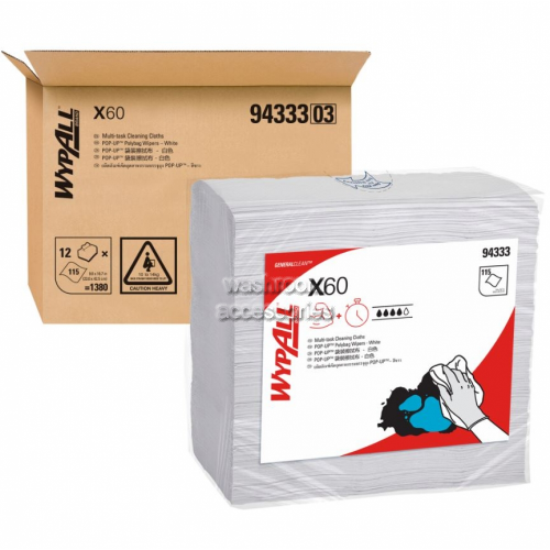 View 94333 X60 Pop-Up Poly Bag Wipers details.