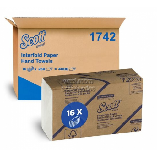 View 1742 Interfold Hand Towel  details.