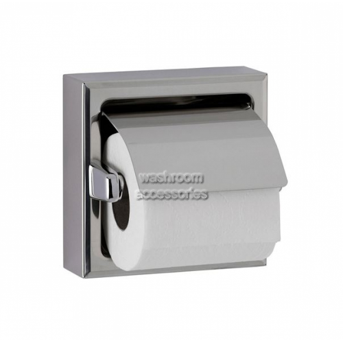 View B6699.60 Single Toilet Roll Holder with Hood Theft Resistant details.