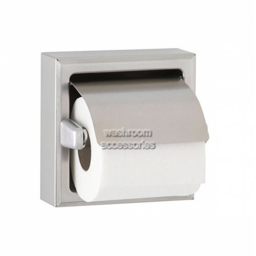 View B66997.60 Single Toilet Roll Holder with Hood Theft Resistant details.