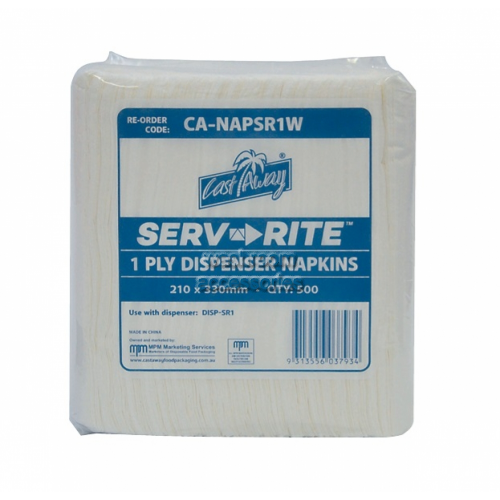 CA-NAPSR1W Regular Dispenser Paper Napkins 1 Ply