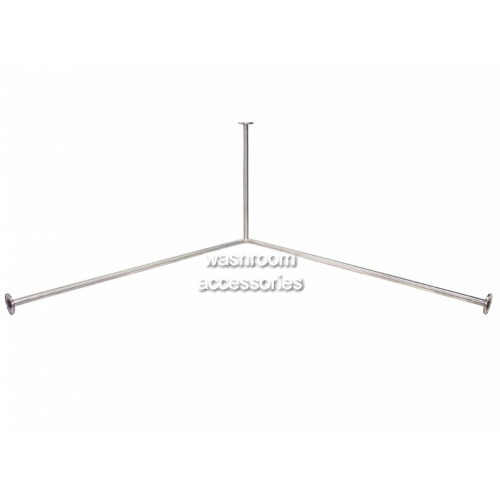 9538 Corner Shower Curtain Rail Concealed Fix
