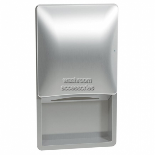 View 2A00 Paper Towel Dispenser Curved details.