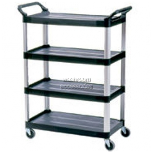 View 4096 Xtra 4-Shelf Cart Open Sided details.